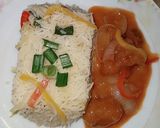 A picture of step 5 of Vegetable Fried Rice.
