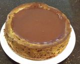 A picture of step 22 of Mint Chococolate Chip Cheesecake with a Fudge Brownie Crust.