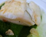 Foto del paso 7 de la receta Bacalao confitado con salsa de espinacas