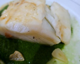 Foto del paso 7 de la receta: Bacalao confitado con salsa de espinacas