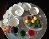 Hình bước làm 1 của món Bánh dẻo có 3 nhân, 4 màu- hn food