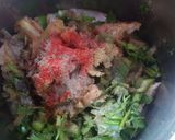A picture of step 2 of Chicken ball stuffed flower bread.