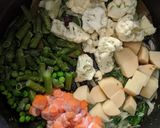 A picture of step 4 of Hyderabadi Vegetable Dum Biryani.