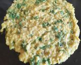 A picture of step 4 of Leftover khichdi chilla.