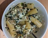 A picture of step 5 of Pasta with labneh.