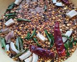 A picture of step 2 of Sambar masala (homemade).