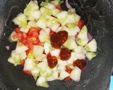 A picture of step 2 of Easy Cheesy nachos with salsa dip.