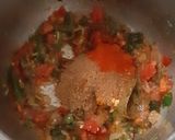 A picture of step 4 of Shrimp biryani.