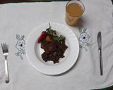 A picture of step 6 of Mbuzi Ulaya Fry with Honey.