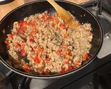Une image de l'étape 12 de Chapon haché aux poivrons rouges et pesto.