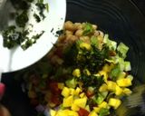 A picture of step 2 of Mexican chickpea salad.