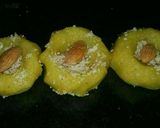 A picture of step 4 of Mango coconut peda.