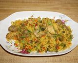A picture of step 5 of Arroz con Pollo, Jon Style.