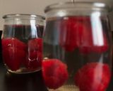 Foto del paso 5 de la receta: Gota de agua al agua de rosas con frambuesas