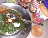 A picture of step 1 of Roti bread spinach sandwich.