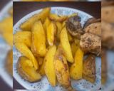 A picture of step 3 of Baked Irish Potatoes and peppered chicken.