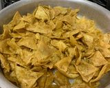 A picture of step 2 of Chilaquiles with Red Sauce.