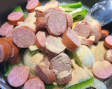 A picture of step 2 of Hash Brown Sausage Hash.