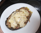 Foto del paso 8 de la receta: Berenjenas rellenas de carne picada y setas al ajillo