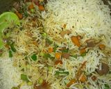 A picture of step 7 of Masala rice.