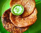 A picture of step 4 of Rajgira Potato Cheela.