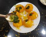 A picture of step 3 of Dahi Puri Chaat.