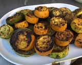 Une image de l'étape 7 de Courgettes tricolores grillées aux épices et origan (recette plancha).