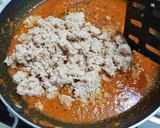 A picture of step 5 of Spicy Soya kheema.