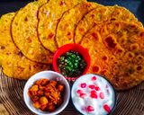 A picture of step 5 of Besan Masala Roti.