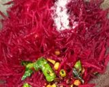 A picture of step 1 of Beetroot Poriyal.