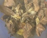 A picture of step 3 of Beef Yakhni Pulao.