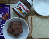 Gambar langkah 1 resipi Roti coklat cadbuary goreng#PinkBoxCereal.