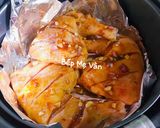 Hình bước làm 2 của món Xôi hoa đậu biếc đùi gà nướng nồi chiên ko dầu
