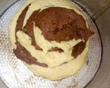 A picture of step 3 of Zebra cake.