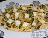 Foto del paso 8 de la receta: Espinacas con fideos cortos y calabaza al horno