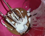 A picture of step 5 of Santa chocolate cake.
