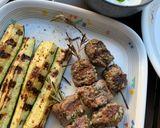 A picture of step 3 of BBQ Rosemary lamb skewer.