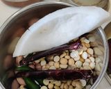 A picture of step 2 of Pesarattu with Coconut Peanut Chutney.