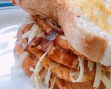 Hình bước làm 4 của món Vegetarian sandwich stack