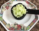 A picture of step 3 of Watermelon Salad.