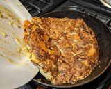A picture of step 8 of Sweet potato, red onion and cheese Spanish omelette Tortilla.