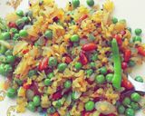 A picture of step 6 of Peas/Matar Poha.