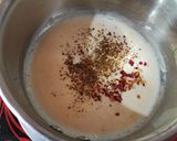 A picture of step 4 of White sauce pasta.