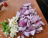 A picture of step 1 of Lauki/Bottlegourd Stew.