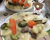 【北海道白醬煮】海鮮雞肉蔬菜白醬的食譜步驟1照片