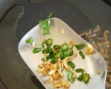 A picture of step 2 of Varat special, poory bhaji, chattny, makhany ki kher.
