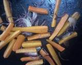 Oven baked carrot strips with smooth mashed potatoes and homemade garlic tomato sauce recipe step 3 photo