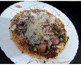 A picture of step 5 of Omelette Pizza.