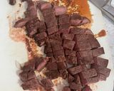 A picture of step 4 of Steak & Blue cheese pasta.