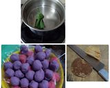 Foto langkah ke 4 dari resep KLEPON UBI RAINBOW SPESIAL,Dinginpun Tetep Empuk.